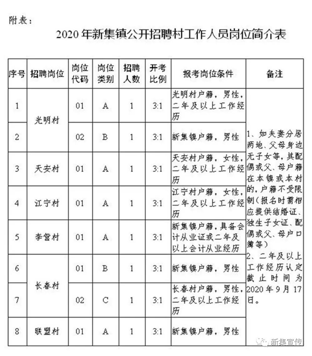 新新村委会招聘启事概览